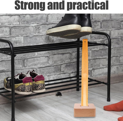 GALPADA Wooden Shoe Horn Storage Base Shoe Horn Stand Organizer Closet Holder Countertop Holder Entryway Hallway Home Decor 3.54X3.54X1.37in