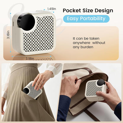 Portable White Noise Machine with Bluetooth Speaker 18 Soothing Sounds | Sound Recording Memory, 5-180min Timer, 16 Volume Levels, Compact 3x3x1.5in for Baby, Kids, Adults - Travel, Home, Office