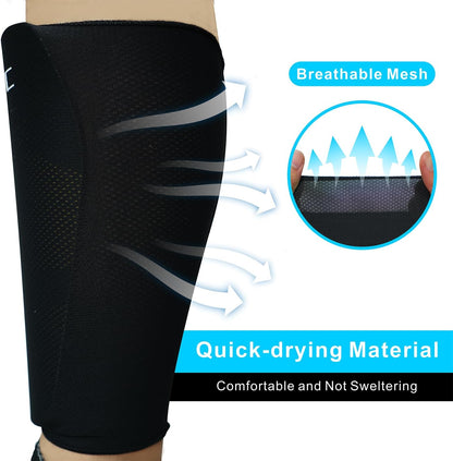 Shin Guards - Soccer Shin Guards with Cushion Protection for Kids/Adults
