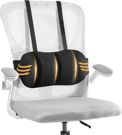 Lumbar Support Pillow for Car,Back Support for Car Seat Cushion,Adjustable Straps Securely Fixed Car Lumbar Support Pillow for Office Chair (Black)