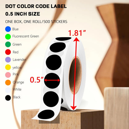 1/2 Inch Round Sticker,4 Rolls 2000Pcs Small Dot Stickers Color-Code Dots | Red+Yellow+Blue+Green 1.3cm Small Stickers Round Color Coding Circle Dots Stickers, Roll Dot Sticker Label for Office Home