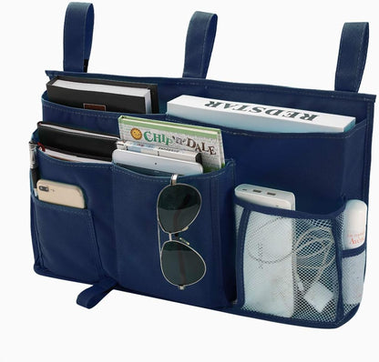 Bseash Bunk Bed Organizer, Bedside Caddy Hanging Bed Organizer Storage Bag 8 Pockets, for College Dorm Rooms Bed, Hospital Bed, Baby Bed Rails, 600D Oxford Cloth