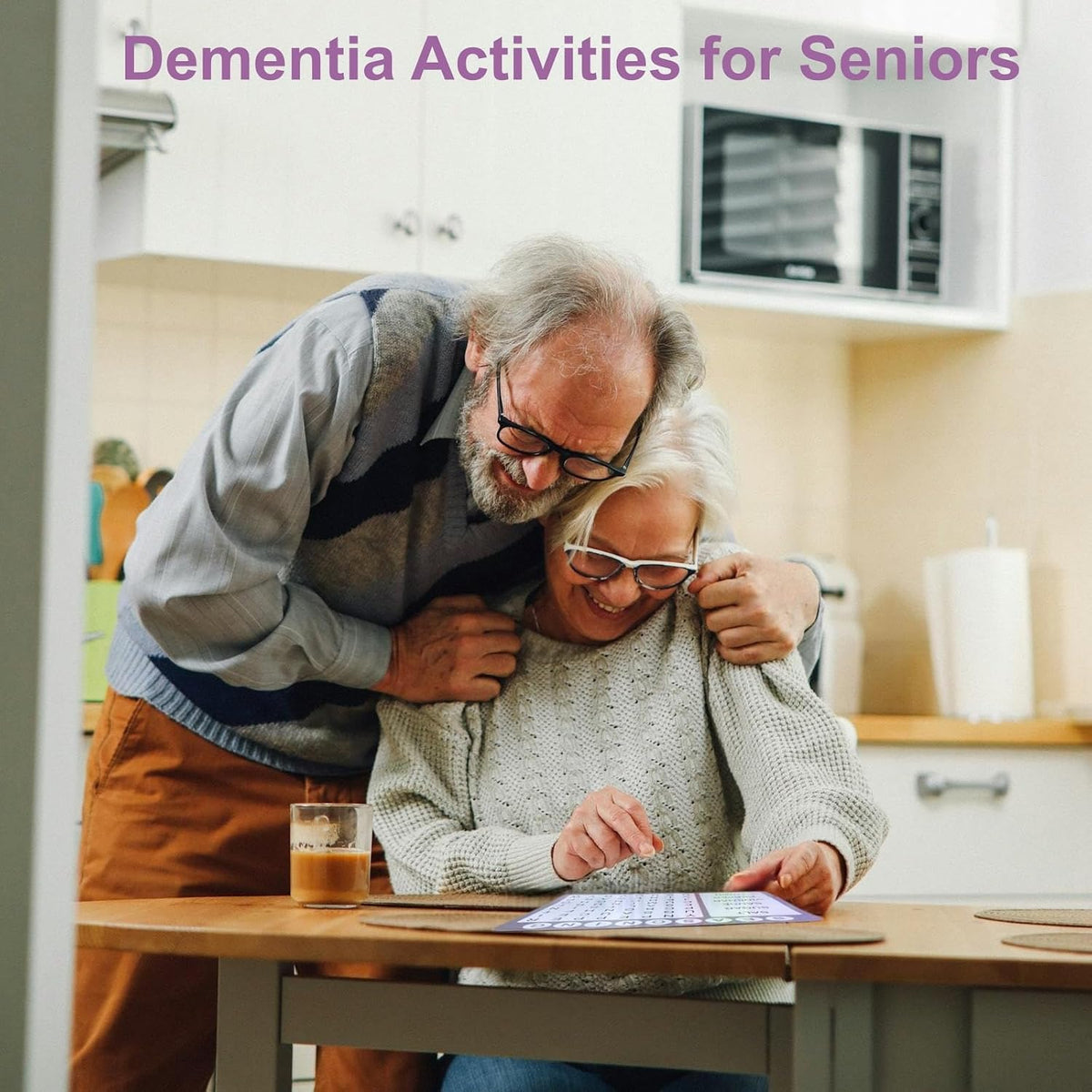 12 Pcs Word Search Cards for Dementia Game | Dementia Activities for Seniors | Alzheimer's Products for Dementia Patients | Games for Dementia Seniors| Reusable Large Print Word Search Books