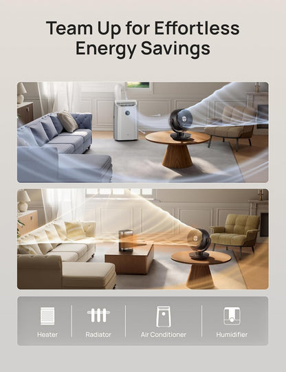 DREO Fan for Bedroom, Desk Air Circulator Fans with Remote, 11 Inch Table Fan for Whole Room, 65ft Powerful Airflow, 120° Vertical Manual and 90° Oscillating, 4 Speeds, 8H Timer, 25dB Quiet, Home