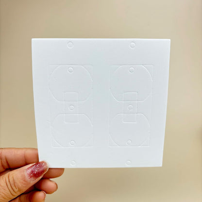 30 PCS Electrical Outlet Insulation Pads, Wall Plate Outlet Sealers, 3mm Extra Thick 2-Gang Outlet Insulators Draft Sealers for Light Switch Covers, White