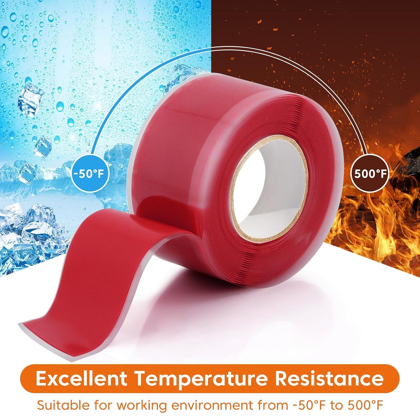 Self Fusing Silicone Tape for Plumbing Hose Repair, Waterproof Tape 10 Feet