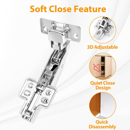Cabinet Hinge Repair Plate Kit, 12Pcs Hinges Repair Fixing Plates | Stainless Steel for Kitchen Cupboard Door Replacement Rust Resistant With Mounting Screw