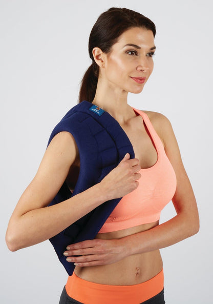 Bed Buddy Back Wrap - Microwavable Heating Pad & Cold Pack for Back, Shoulder, Neck Pain Relief - Moist Heat Therapy Wrap with Adjustable Strap, Soft-Touch Fabric, Reusable & Natural Fill