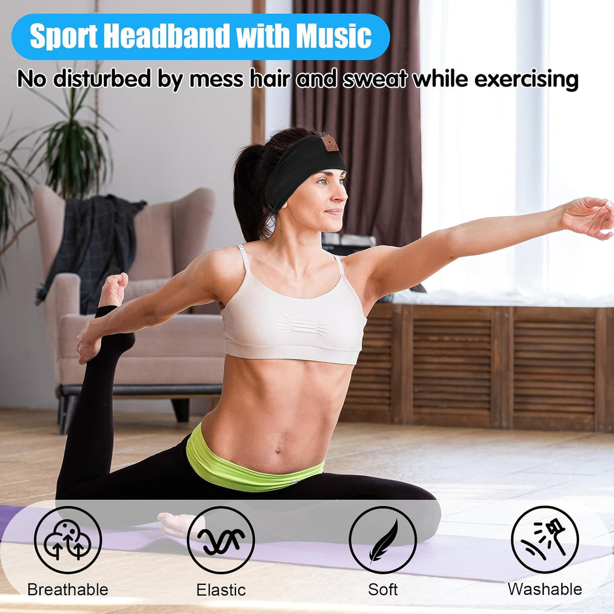 2-Pack Sleeping Headphones, Headband Headphones for Side Sleepers
