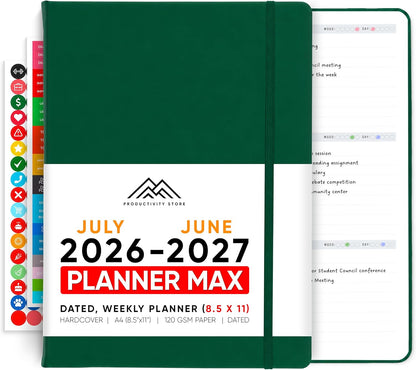 Dated, 2026 Planner, 5.8” x 8.3” - The #1 Productivity Planner to Achieve Your 2026 Goals - Planner 2026-2027 by PRODUCTIVITY STORE (A5, GREY)