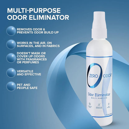 Zero Odor Multi-Purpose Odor Eliminator, Fabric & Room Deodorizer, 16 oz | Odor Eliminator Spray for Closet, Bathroom, Basement, Trash & Upholstery, Air and Surface use
