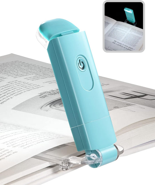 DEWENWILS USB Rechargeable Book Reading Light, Clip on Book Light (Blue)
