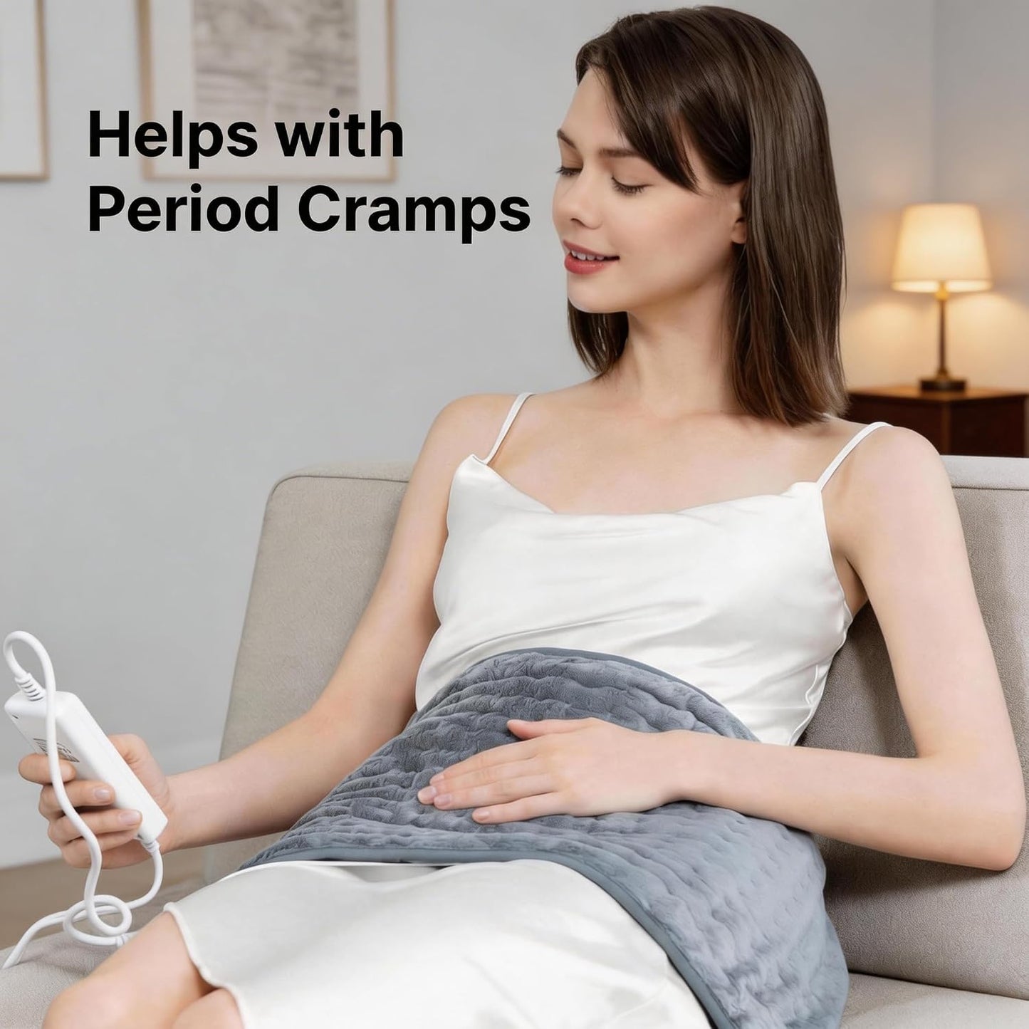 Heating Pad for Back, Neck, and Shoulder Pain Relief, Electric Heat Pad with 6 Heat Levels, Moist Heat Option, Auto Shut-Off, Birthday Christmas Gift for Women Men Mom Dad Grandma, Gift for her