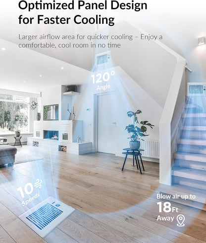 Howeall 4" x 10" Super Quiet Register Booster Fan - Upgrade Smart Register Vent with Ionizer and Dual Intelligent Thermostat Control - Heating Cooling Vent Fan Booster - Charleston Design (ORB)