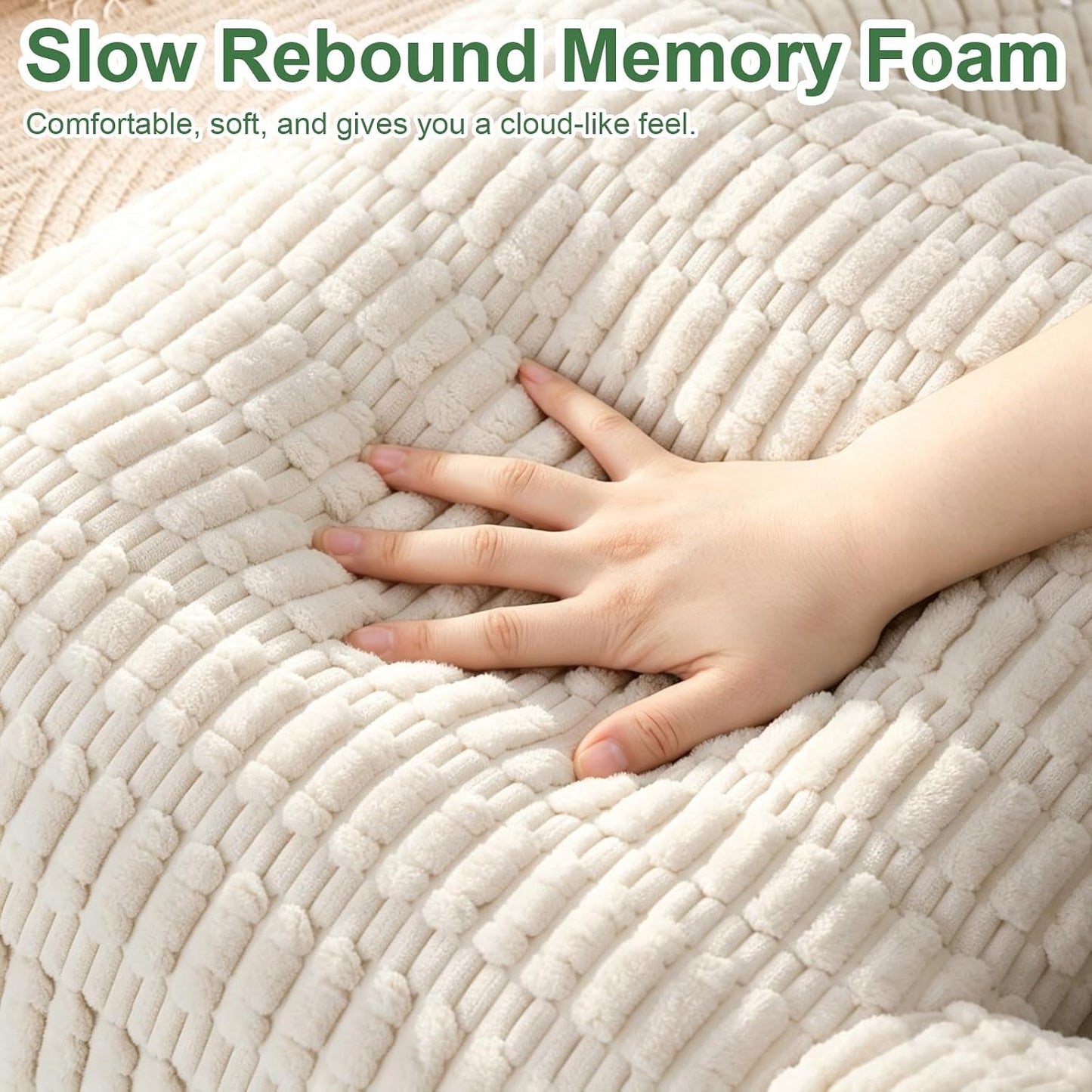 Reading Pillow for Bed, Back Rest Bed Pillow for Sitting Up(Green,Standard) | Back Support Pillows for Bed Sitting Up with a Cylindrical Pillow and Lumbar Pillow, Sitting Pillow for Bed Chair Pillow,18in