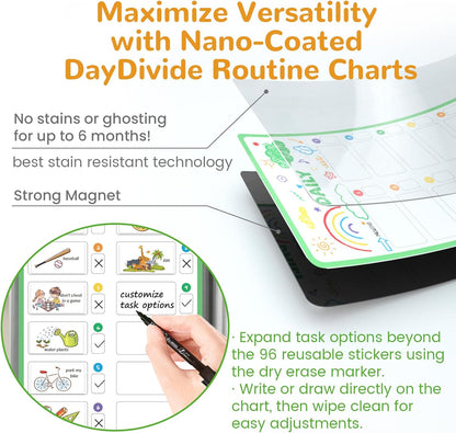 JJPRO Magnetic Bedtime/Morning/Daily Routine Chart for Kids with Reward Jar-Morning Routine Chart,Daily Checklist Reward Chart for Toddlers,Reward Jar for Kids,Cute Visual Schedule Board for Home