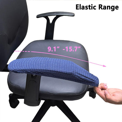 Melaluxe Office Chair Armrest Covers, Stretchable Removable Washable Chair Arm Covers, Elastic Desk Computer Gaming Chair Arm Rest Protector Slipcovers (Black)