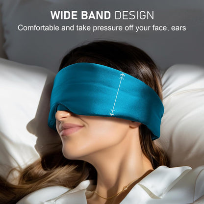 LitBear Silk Sleep Mask for Side Sleeper, Eye Mask Sleeping for Women Men