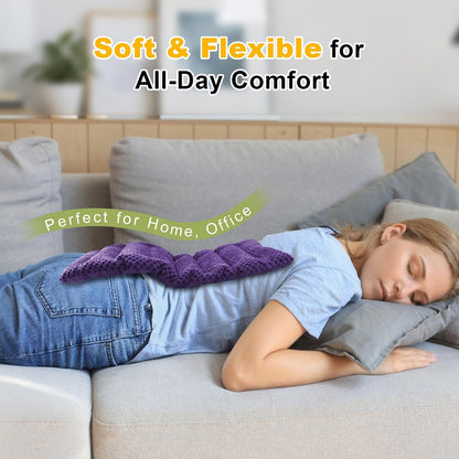 Weighted Microwave Heating Pad (1.8 LBS), 16x7 Inch Microwavable HotPack for Muscle Pain Relief Soothes Aches in Shoulders, Lower Back & Abdomen, Moist Heat Therapy Reusable