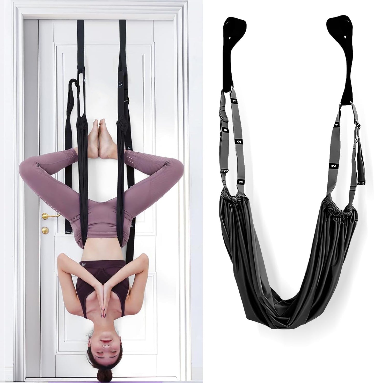 Aerial Yoga Rope for Door,Yoga Door Swing,Leg Stretcher Strap | Stretching Strap,Backbend Training Rope, Flexibility Trainer Stretching Equipment Assist Stretch for Gymnastics