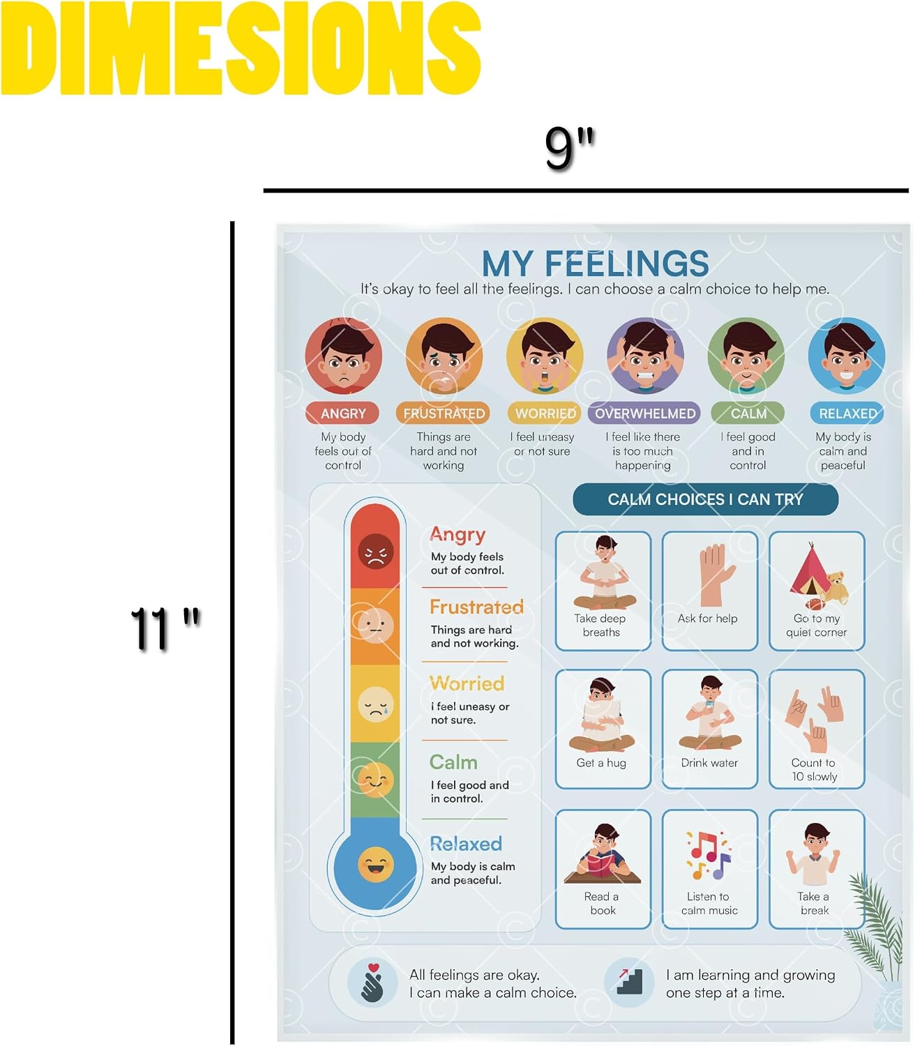 Morning Routine Chart for Kids – Step-by-Step Visual Schedule (9x12 Laminated) | Self-Care Educational Chart for Children, Special Needs & Autism – Morning Routine Support – English