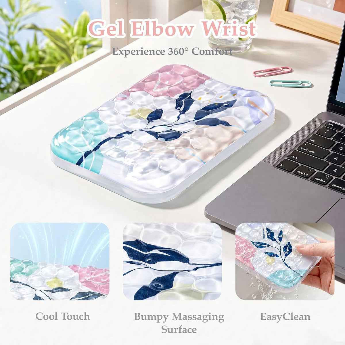 Ospelelf Ergonomic Elbow Pad, Gel Keyboard Wrist Rest Support for Office Desk Chair, Arm Wrist Pad for Typing Pain Relief