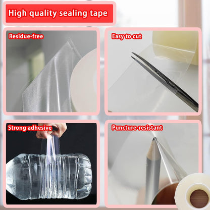 Window Sealing Tape, Window AC Insulation Tape, White 3 Inch x 65 FT | Waterproof Blocker for Cold Heat Air, Windproof, No Residue Strong adheisve