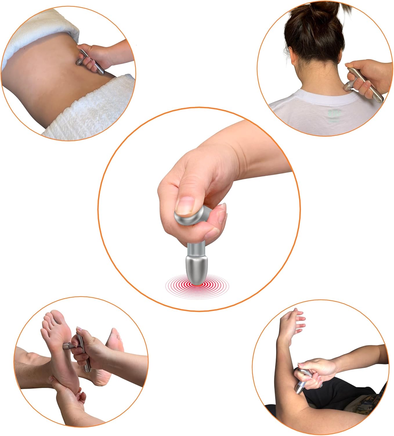T-Bar Massage Tool - Myofascial & Foot Reflexology Massager, Stainless Steel, Heavy Duty
