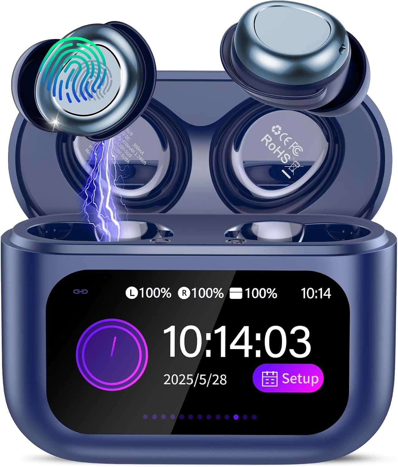 Sleep Earbuds Bluetooth 5.4 in Ear Touch Screen Sleep Headphones, Small Design Mini Sleep Earbuds for Side Sleepers with Sleep Mode, 48H Playtime Sleep Earphones Clear Calls, Rose