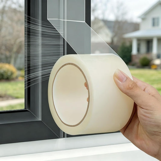 Dstorelhp Clear Window Sealing Tape, 2'' X 66FT, Window AC Insulation Tape | Waterproof, Window Air Conditioner Sealing Tape, Blocker for Cold Heat Air, No Residue, Energy Efficient