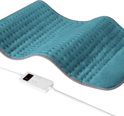 NBKLS Heating Pads for Back Neck Shoulder Pain, Electric Heating Pad Auto Shut Off, Fast Heat, Large Heating Pad Christmas Gift for Women Men, Birthday Gifts for Mom Dad (Blue)
