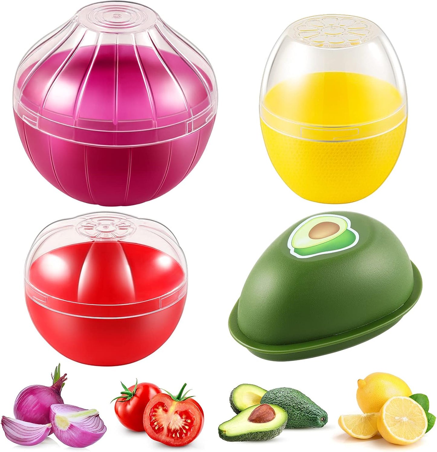 Avocado Storage Containers, Reusable Avocado Keeper for Fridge, Individual Avocado Saver Holder Organizer for Refrigerator to Keep Avocado Fresh