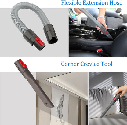 Dryer Vent Lint Vacuum Atttachments and Crevice Tool for Dyson | Gen 5 V15 V15s V12 V11 V10 V9 V8 V7 Detect Outsize Slim Absolute Cyclone Vacuum Dryer Lint Flexible Remove Tool Cleaner Kit