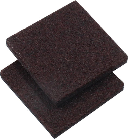 48 Pcs 1"/25mm Square Felt Furniture Pads, 5mm Thick, Brown | Self Adhesive, Anti Scratch Floor Protectors, For Furniture Feet Chair Legs