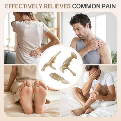 Manual Trigger Point Massage Tool With Thumb Saver For Deep Tissue Massage | One-Piece Molded Resin, No Parting Lines & Smooth Skin-Friendly. Ergonomic Build Saves Massage Effort For Deep Tissue Massage