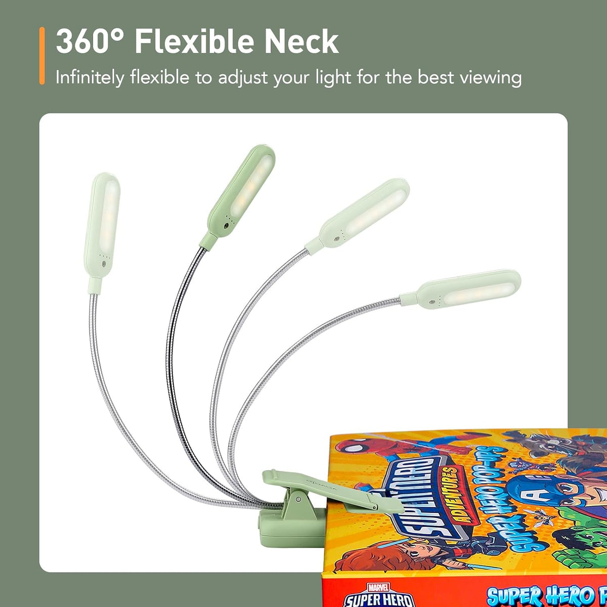 VAVOFO Rechargeable Reading Light, Clip on Book Light for Reading in Bed