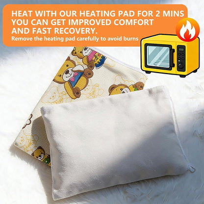 6"*8" Microwave Heating Pad, Reusable Heat Pack, Hot Moist Microwavable Therapy Pack for Cramps, Back, Neck, Shoulders, Leg Pain, Aromatherapy Heat Wrap for Cramps & Relaxation, Lavender Fragrance