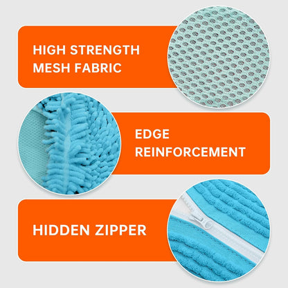 1PCS Blue Shoe Washing Machine Bags for All Shoe Types | Deep Cleaning,Reusable and Durable,Safeguarding Shoes from Scuffs and Deformation,Tear-Resistant Chenille Fabric