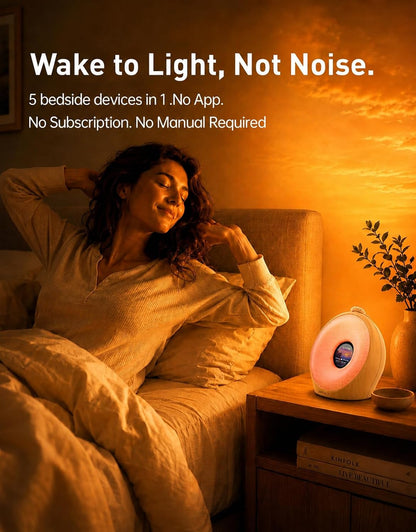 Dekala Sunrise Alarm Clock with Pulse Wake, 7-Day Programmable 4 Loud Alarm