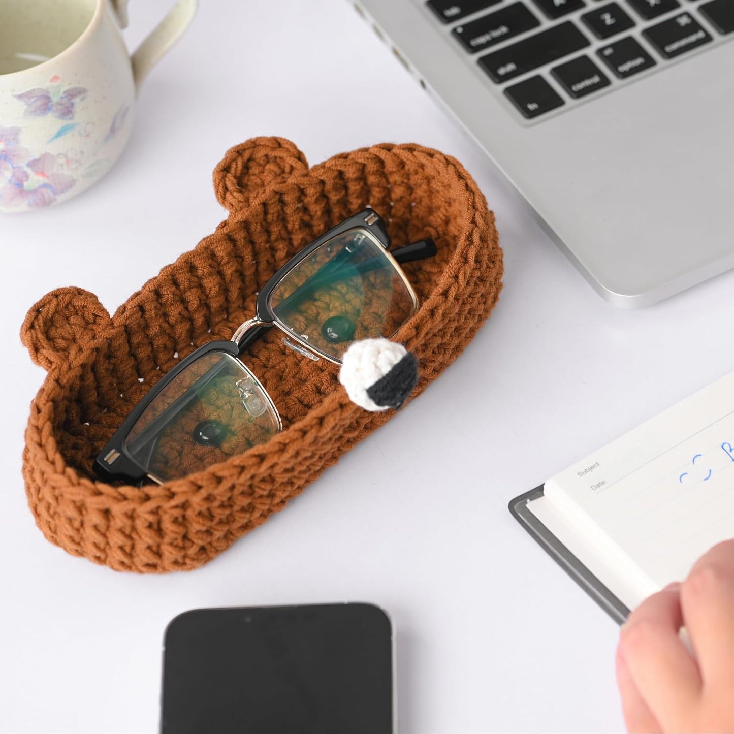 HandMade Premium Bear Crochet Glasses Holder