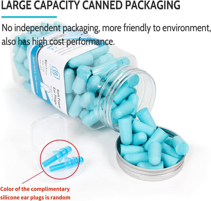 LYSIAN Foam Ear Plugs for Sleep, 60 Pairs, 38dB SNR, Purple