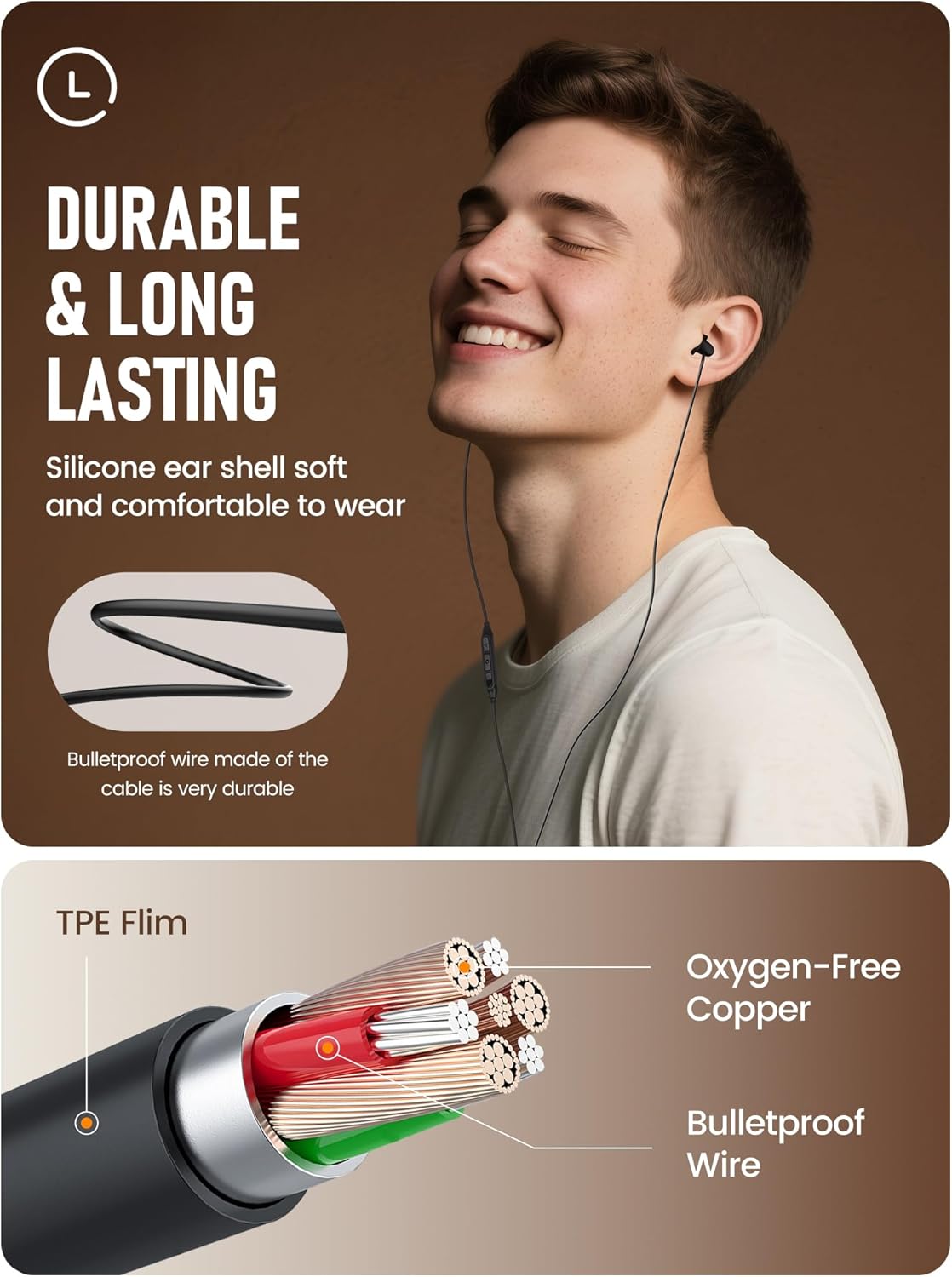 Sleep Earbuds, Hearprotek 2 Pairs Ultra Soft Lightweight Silicone Sleeping Earphone Headphones with Volume Control and mic for Side Sleeper, Snoring, Air Travel, Relaxation (Black)