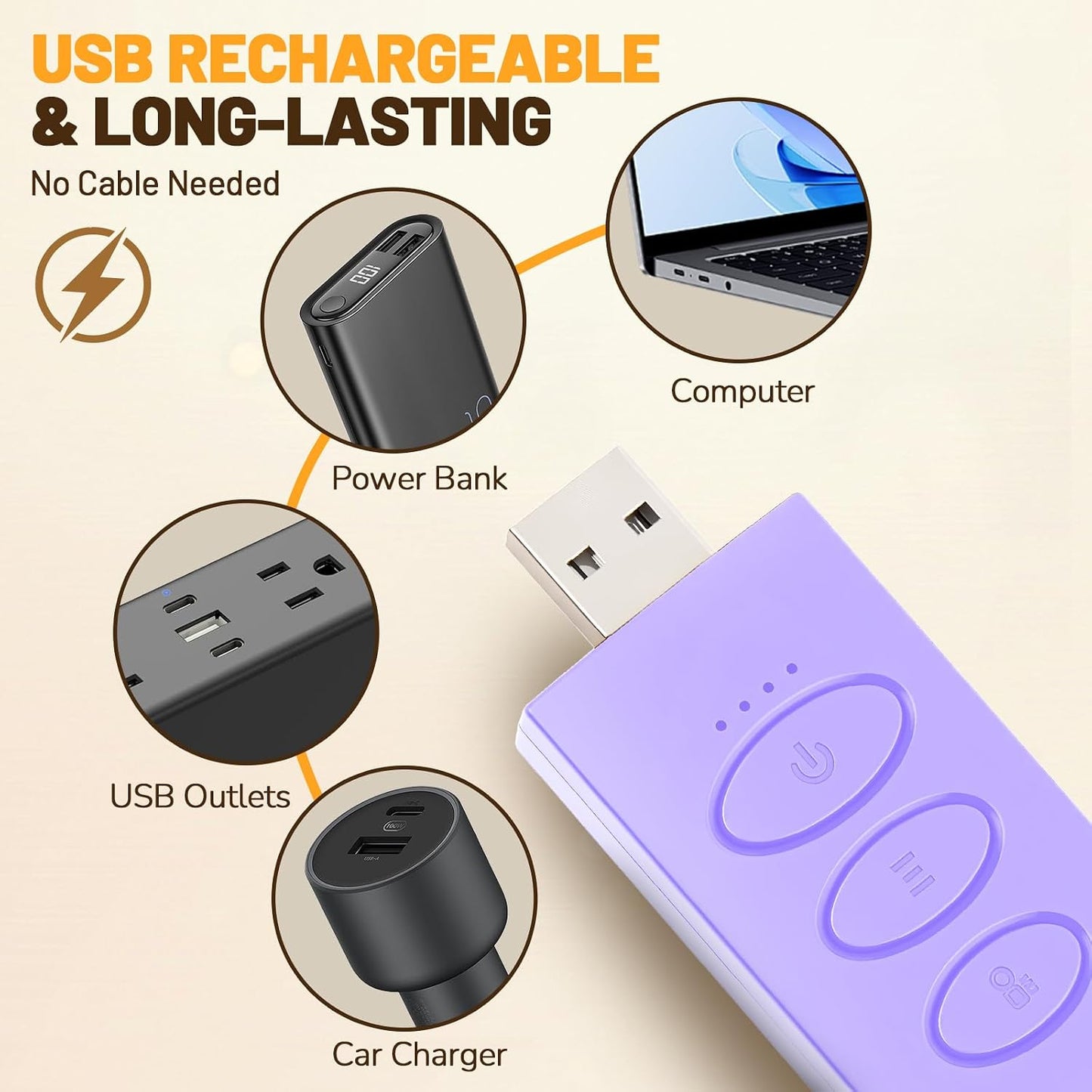 Book Reading Light Rechargeable Clip on Book Lamp with 3 Color Temperatures | 5-Level Dimmable Brightness, 3 Color Temperatures, 360° Rotatable USB Eye Caring