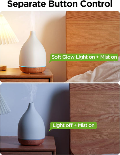 InnoGear 300ml Ceramic Essential Oil Diffuser, Diffusers for Home, Yellow