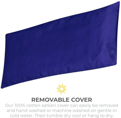4-Pack Unscented Sateen Eye Pillows, Low-Luster, 9’’ x 4’’ Flaxseed Weighted Eye Mask for Sleeping, Hot or Cold Therapy for Relaxation, Migraine, and Headache, Assorted