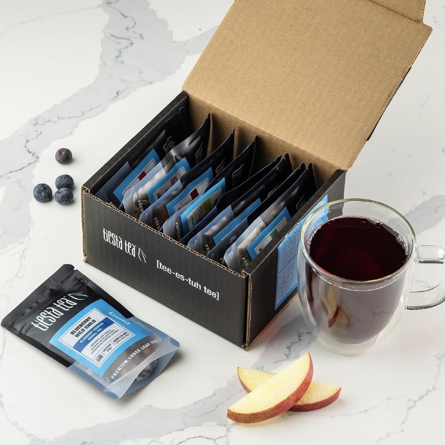 Tiesta Tea - Top 8 Favorites Sampler Set, Loose Leaf, Up to 80 Cups | High to No Caffeine, Hot & Iced, Tea Variety Pack with Green, Herbal, & Black, 8 Sample Pouches