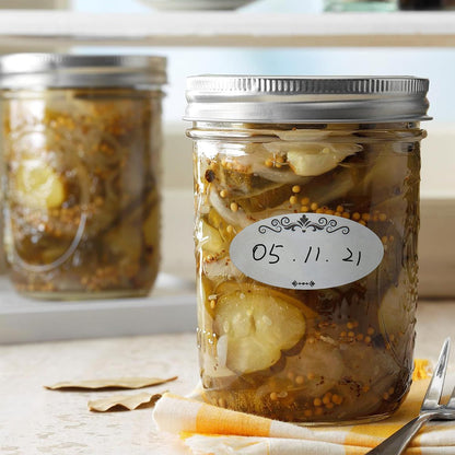L Liked 250 Dissolvable Food Labels 1-1/8"x2-1/4 for Mason Jars Canning