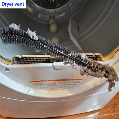 47.24 Inch Extra Long Full-Bristle Flexible Dryer Vent Cleaner Brush | Lint Brush for Dryer Vent Trap, Duct & Refrigerator Coil – Deep Cleaning Tool to Fire Risk Reduction, Pet Hair & Dust Removal