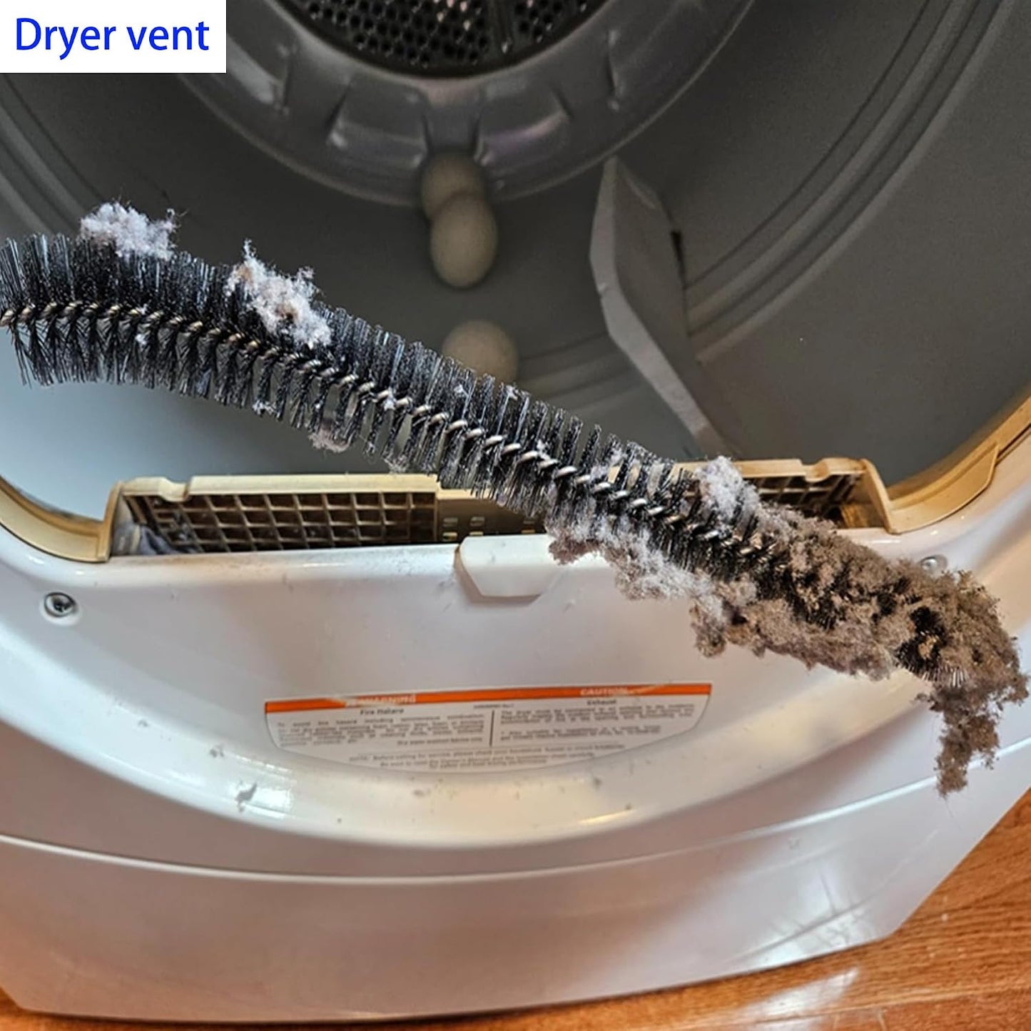 Full-Bristle Dryer Vent Cleaner Brush, 29.52 Inch Flexible Dryer Lint Brush | Refrigerator Coil Cleaning Brush, Lint Trap Cleaning Tool, Long Handle Dust & Pet Hair Remover for Trap and Duct, 1PCS