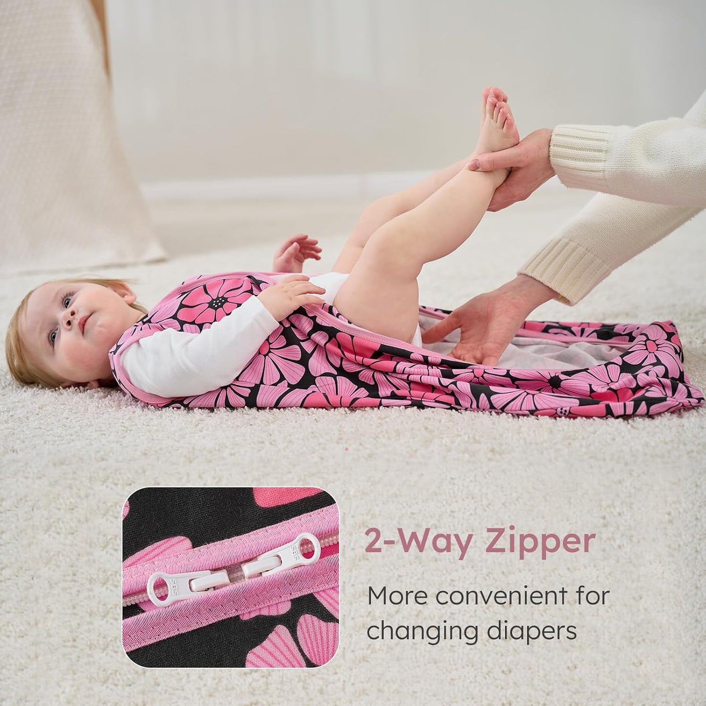 Yoofoss Baby Sleep Sack 0-6 Months Wearable Blanket for Babies 100% Organic Cotton 2-Way Zipper TOG 0.5 Toddler Sleeping Sack 3 Pack, Sleep Sacks